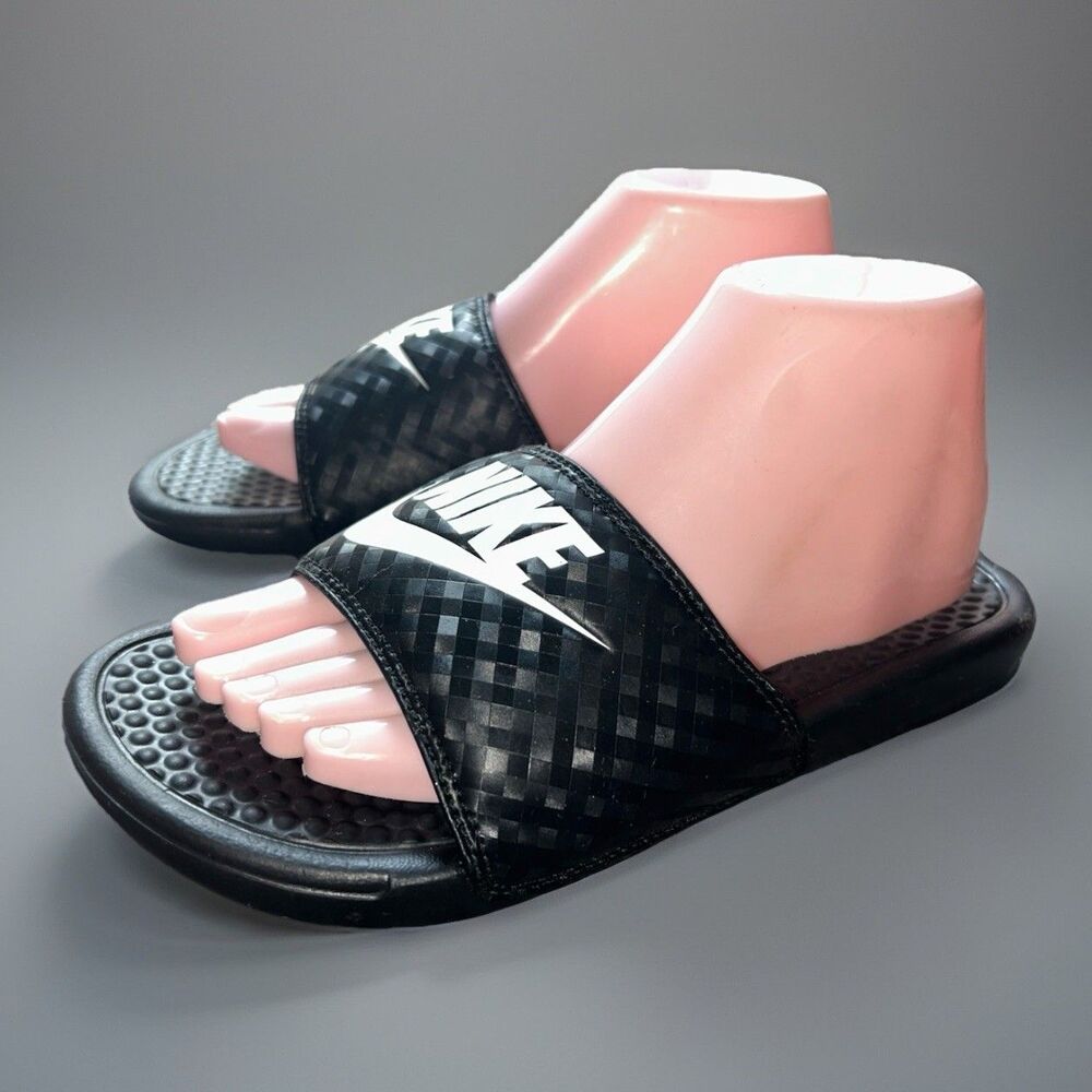 Womens Nike Benassi JDI Swoosh Slide Sandals Sz 8 M